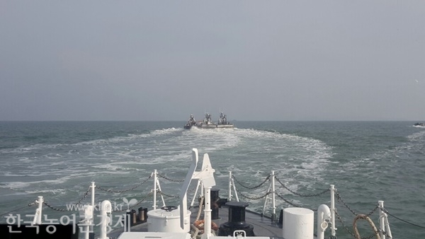 예인을 하고 있는 광경